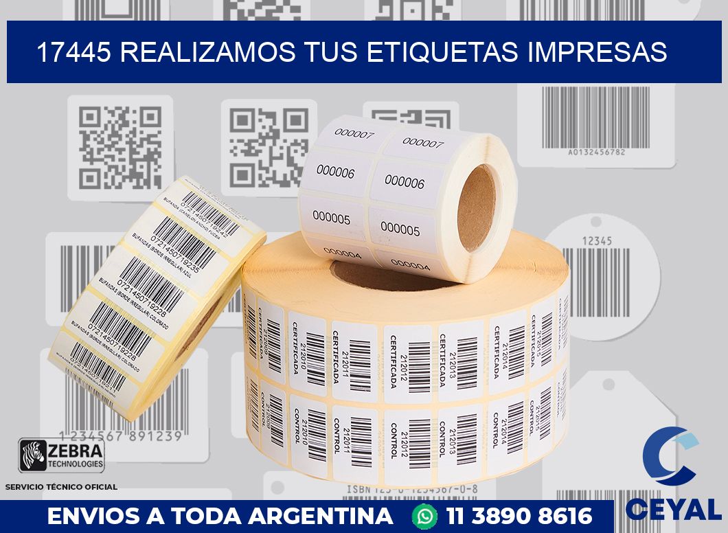 17445 REALIZAMOS TUS ETIQUETAS IMPRESAS