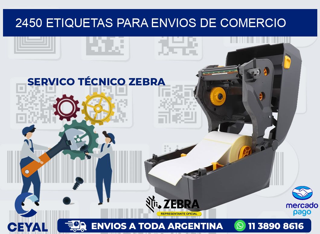 2450 ETIQUETAS PARA ENVIOS DE COMERCIO