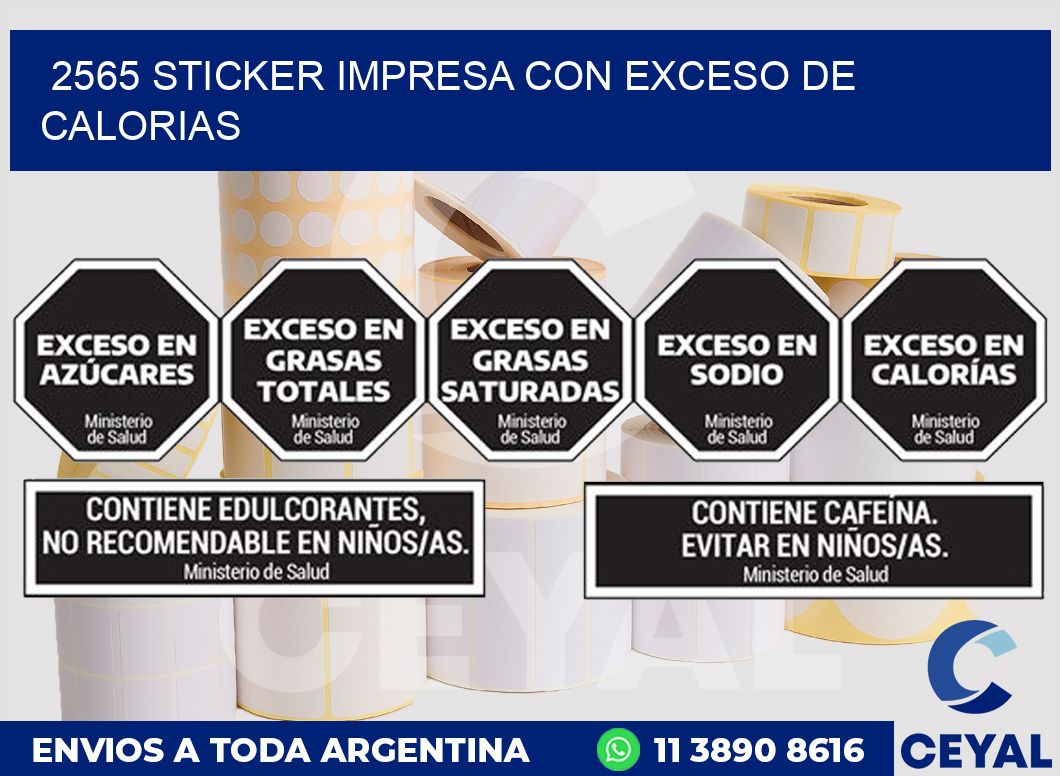 2565 STICKER IMPRESA CON EXCESO DE CALORIAS