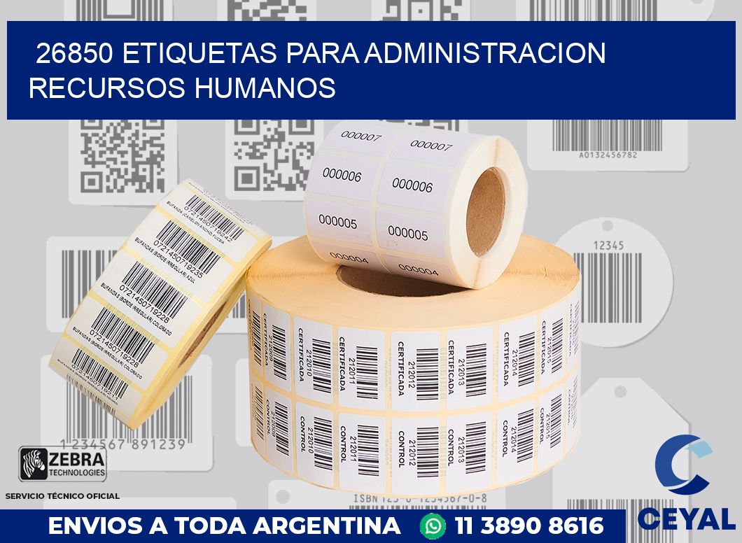 26850 ETIQUETAS PARA ADMINISTRACION RECURSOS HUMANOS
