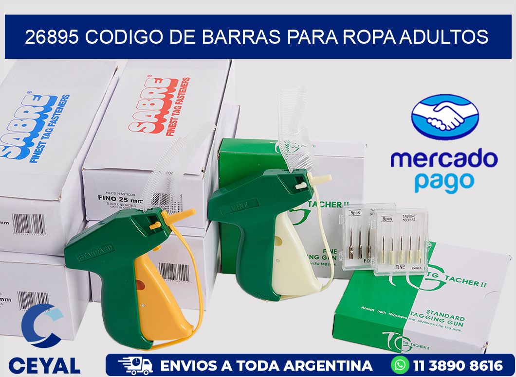 26895 CODIGO DE BARRAS PARA ROPA ADULTOS