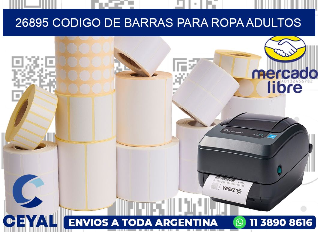 26895 CODIGO DE BARRAS PARA ROPA ADULTOS