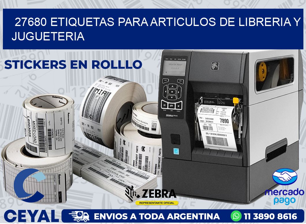 27680 ETIQUETAS PARA ARTICULOS DE LIBRERIA Y JUGUETERIA