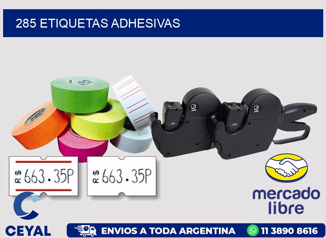 285 ETIQUETAS ADHESIVAS