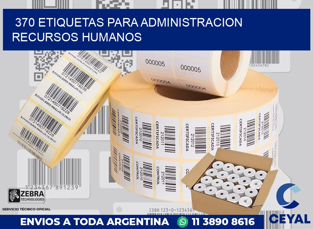 370 ETIQUETAS PARA ADMINISTRACION RECURSOS HUMANOS
