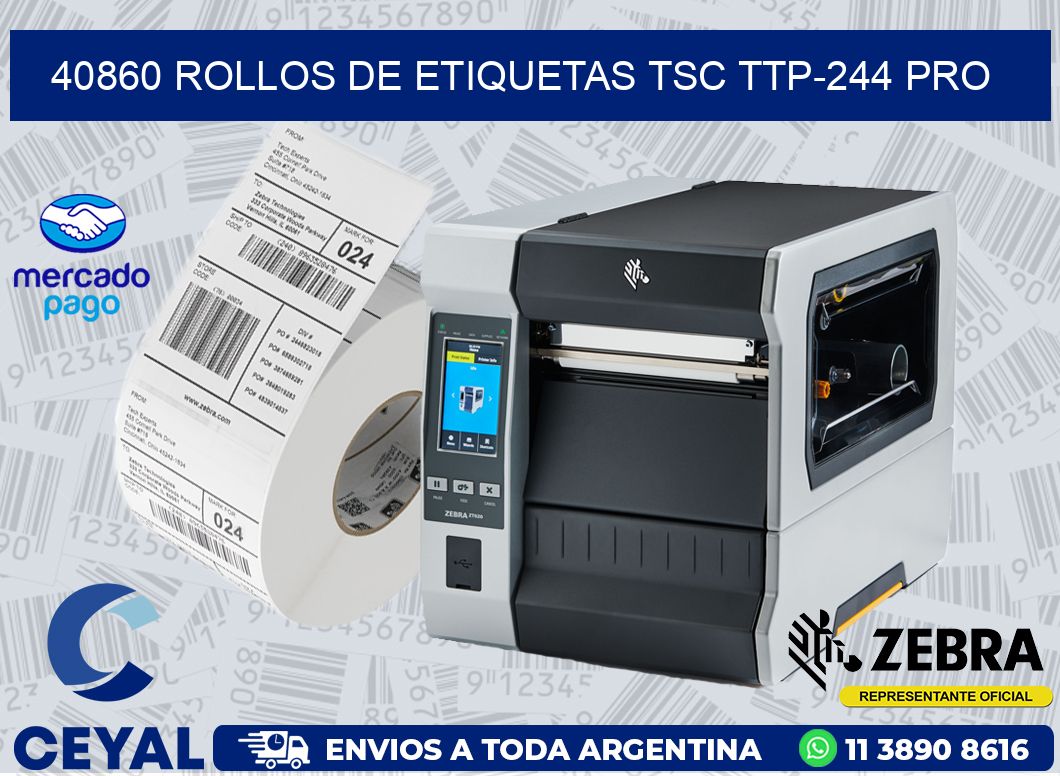 40860 ROLLOS DE ETIQUETAS TSC TTP-244 PRO