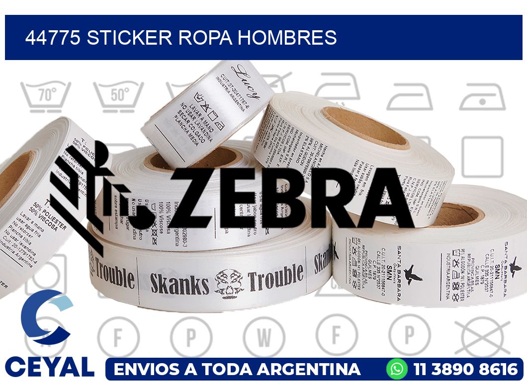 44775 STICKER ROPA HOMBRES