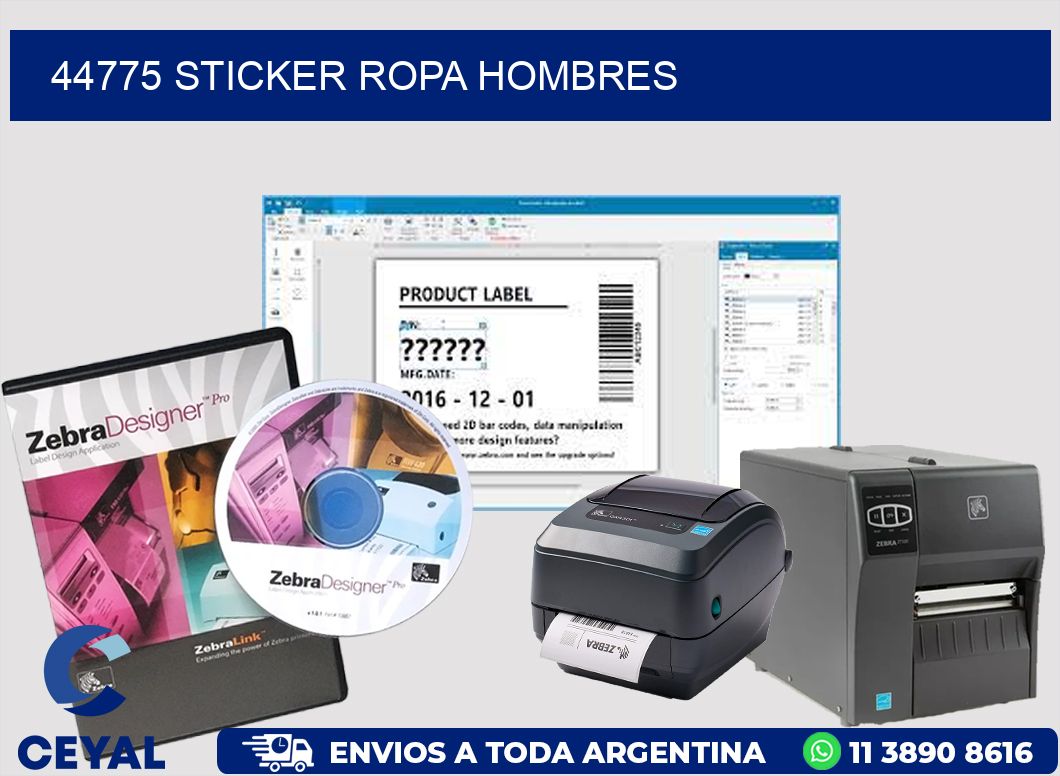 44775 STICKER ROPA HOMBRES