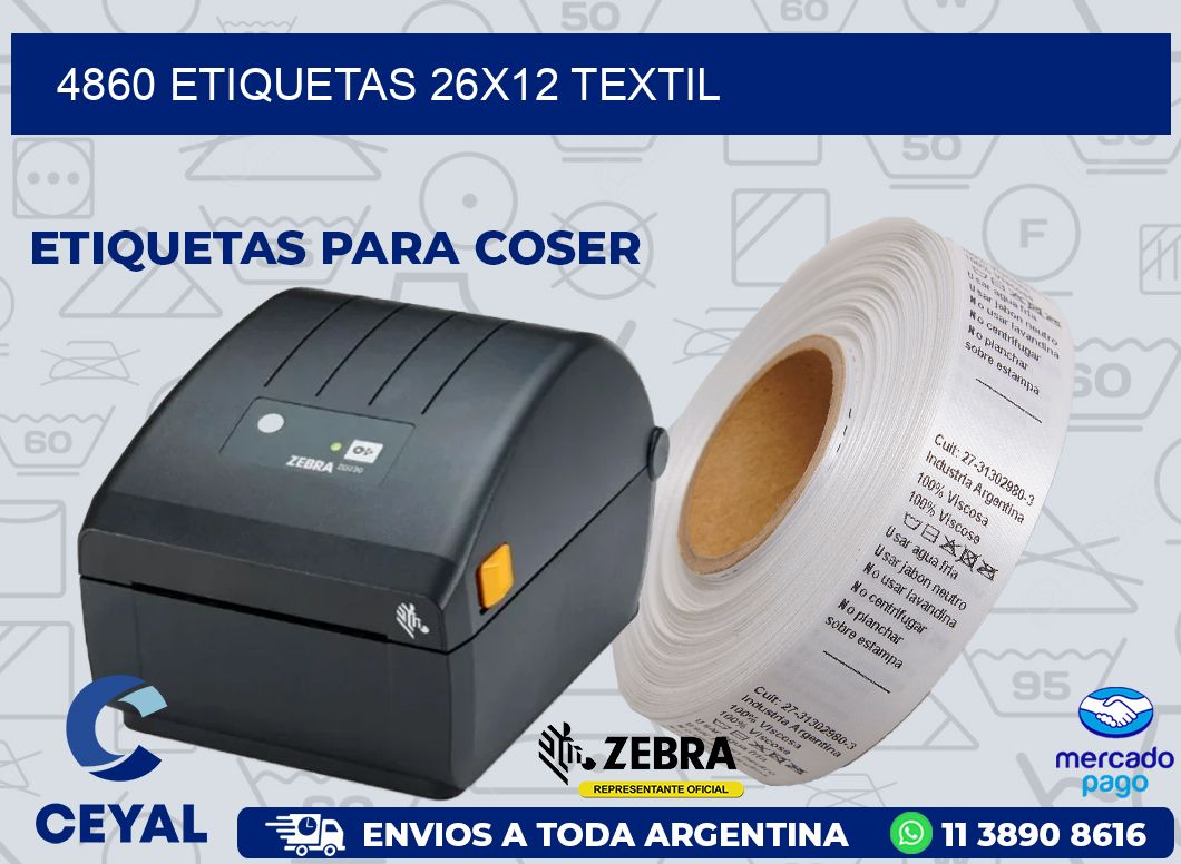 4860 ETIQUETAS 26X12 TEXTIL