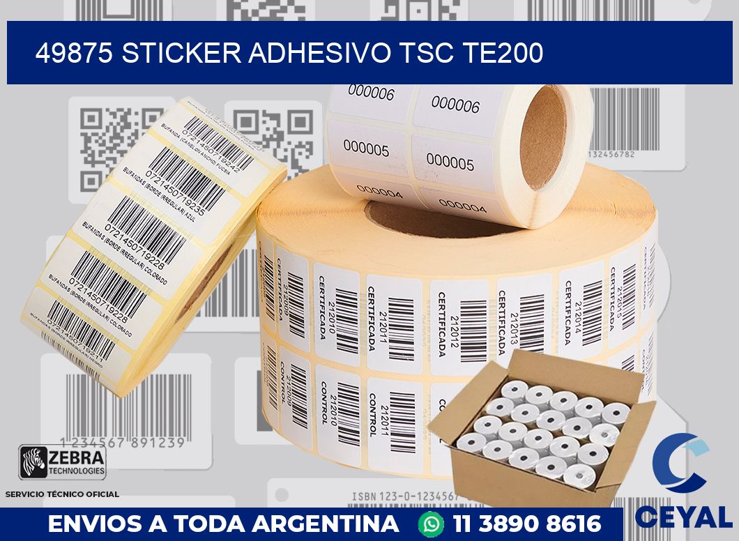 49875 STICKER ADHESIVO TSC TE200