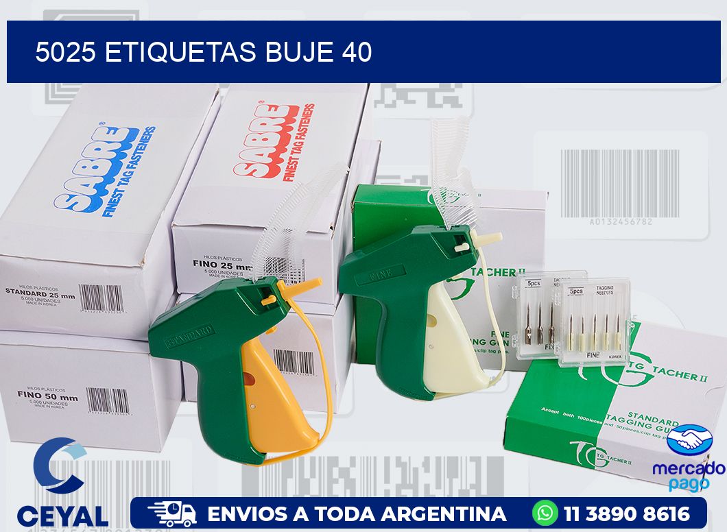 5025 ETIQUETAS BUJE 40