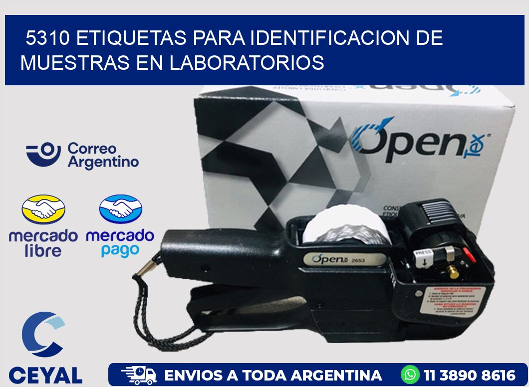 5310 ETIQUETAS PARA IDENTIFICACION DE MUESTRAS EN LABORATORIOS