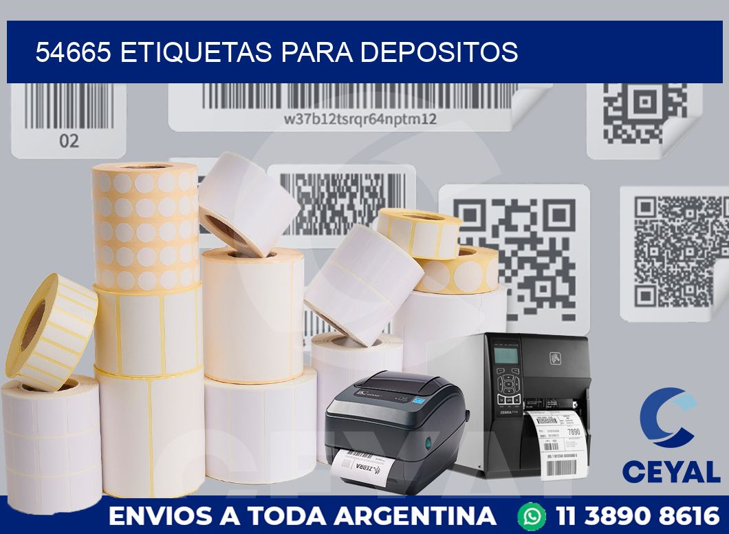 54665 ETIQUETAS PARA DEPOSITOS