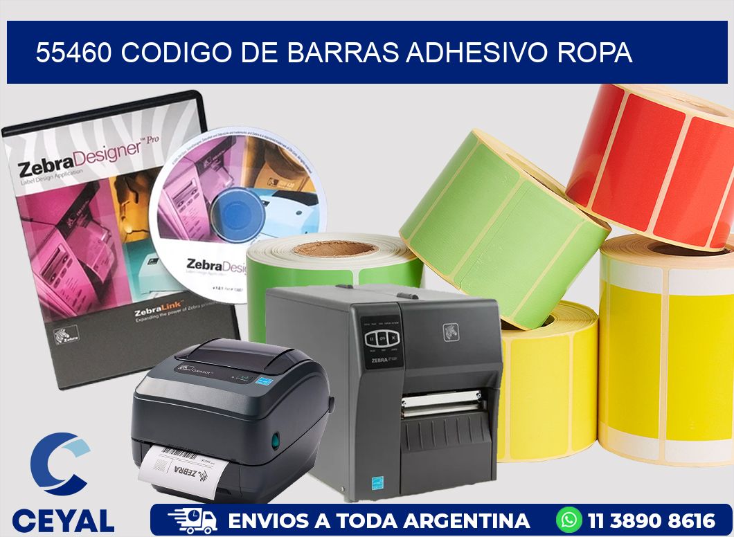 55460 CODIGO DE BARRAS ADHESIVO ROPA