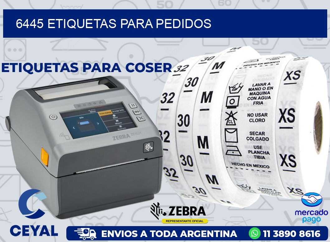 6445 ETIQUETAS PARA PEDIDOS