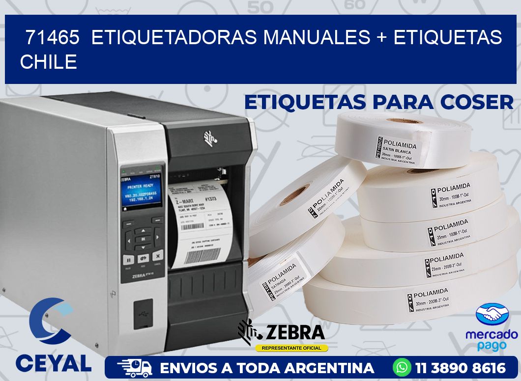 71465 ETIQUETADORAS MANUALES + ETIQUETAS CHILE