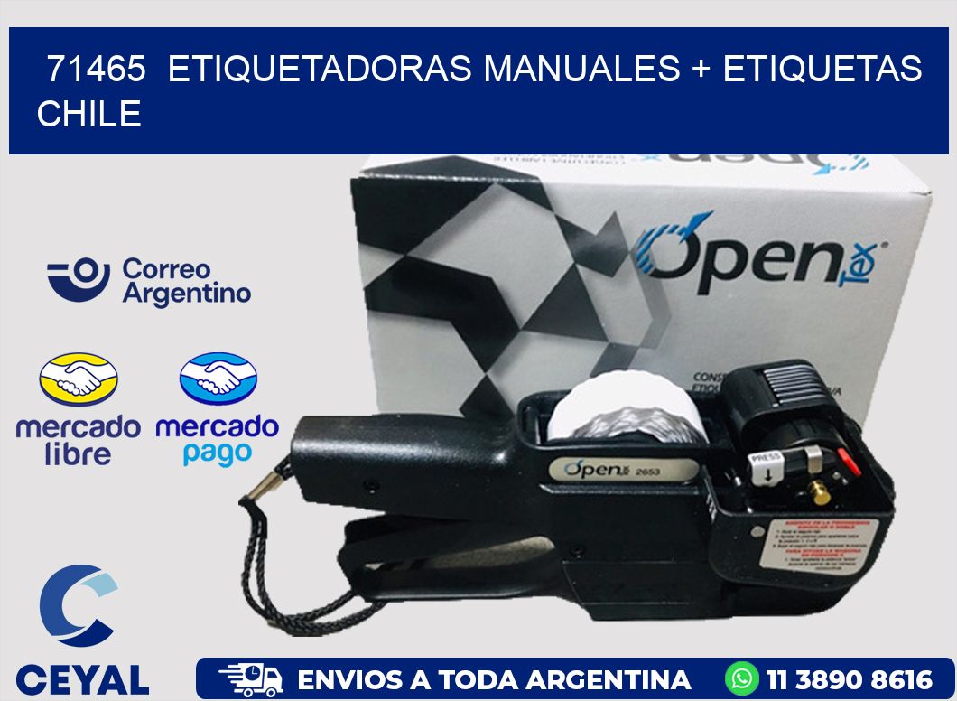 71465 ETIQUETADORAS MANUALES + ETIQUETAS CHILE