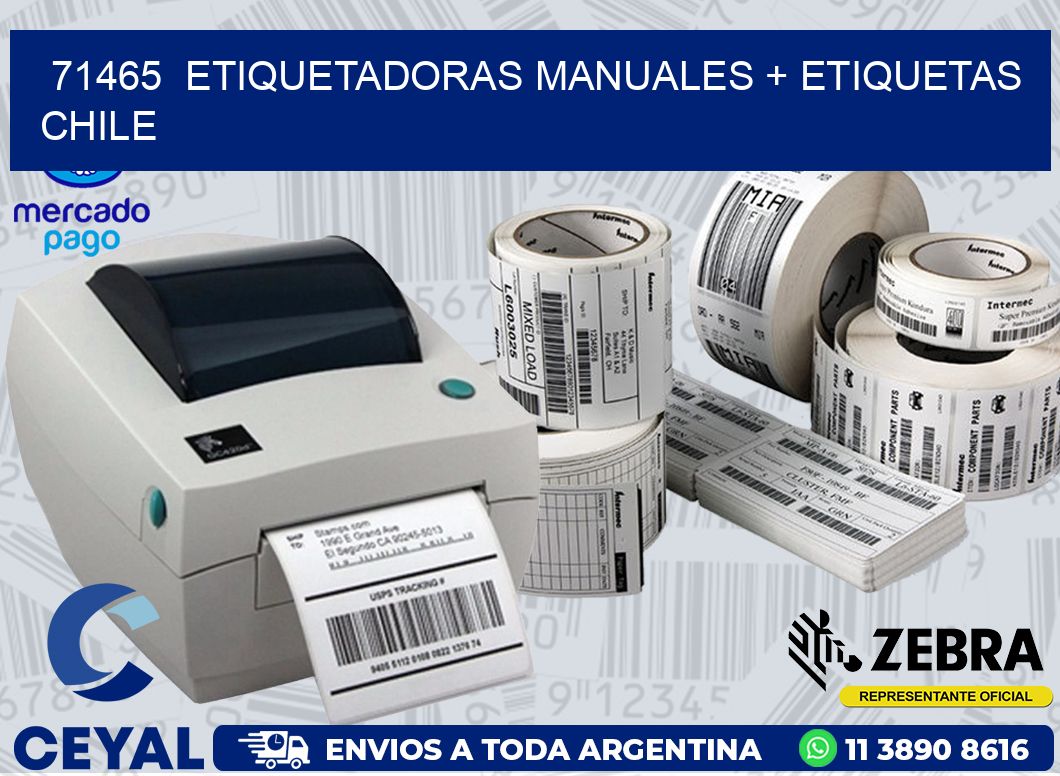 71465  ETIQUETADORAS MANUALES + ETIQUETAS CHILE