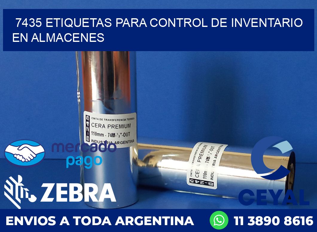 7435 ETIQUETAS PARA CONTROL DE INVENTARIO EN ALMACENES