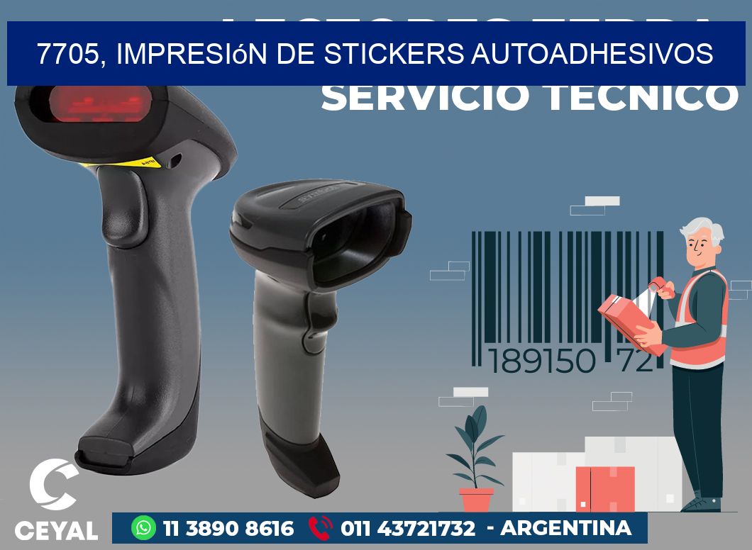 7705, impresión de stickers autoadhesivos