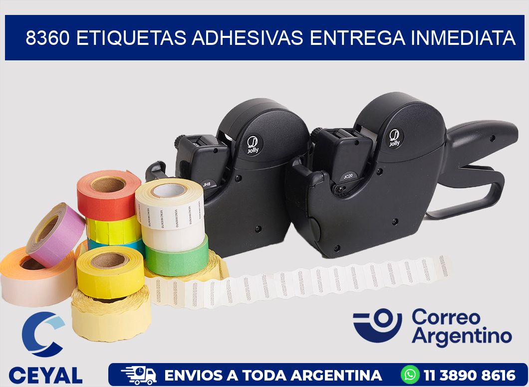 8360 ETIQUETAS ADHESIVAS ENTREGA INMEDIATA