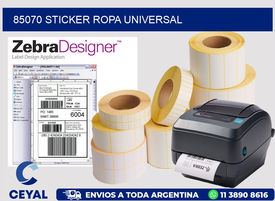 85070 STICKER ROPA UNIVERSAL