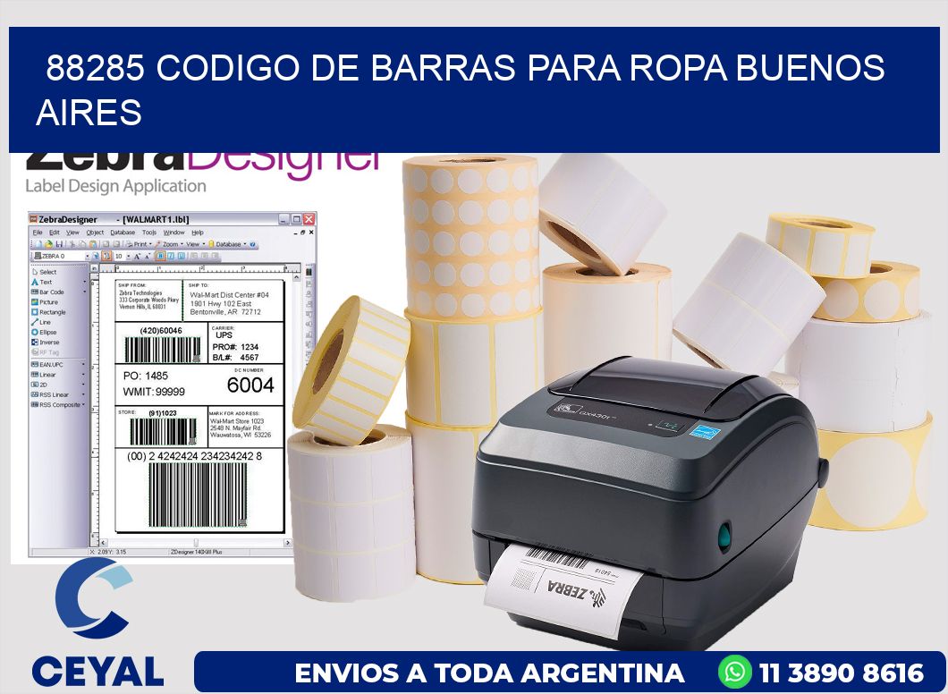 88285 CODIGO DE BARRAS PARA ROPA BUENOS AIRES