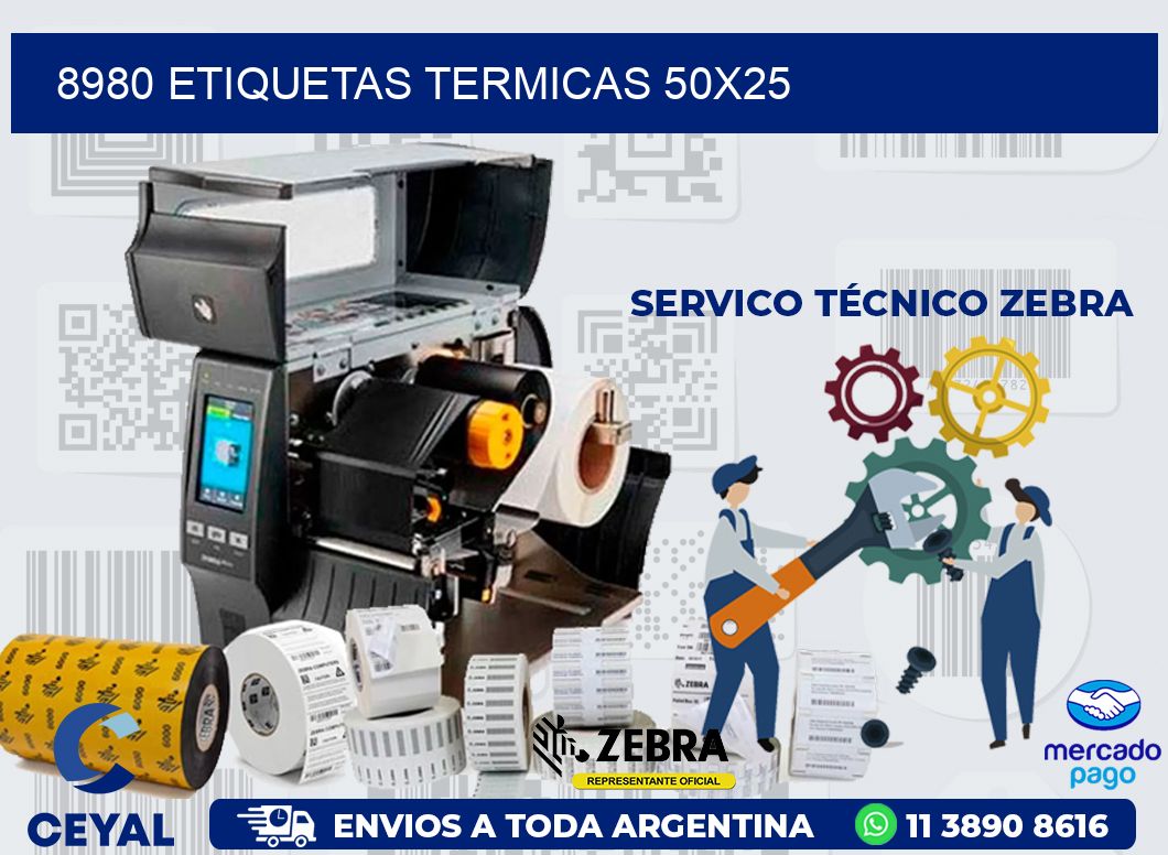 8980 ETIQUETAS TERMICAS 50X25