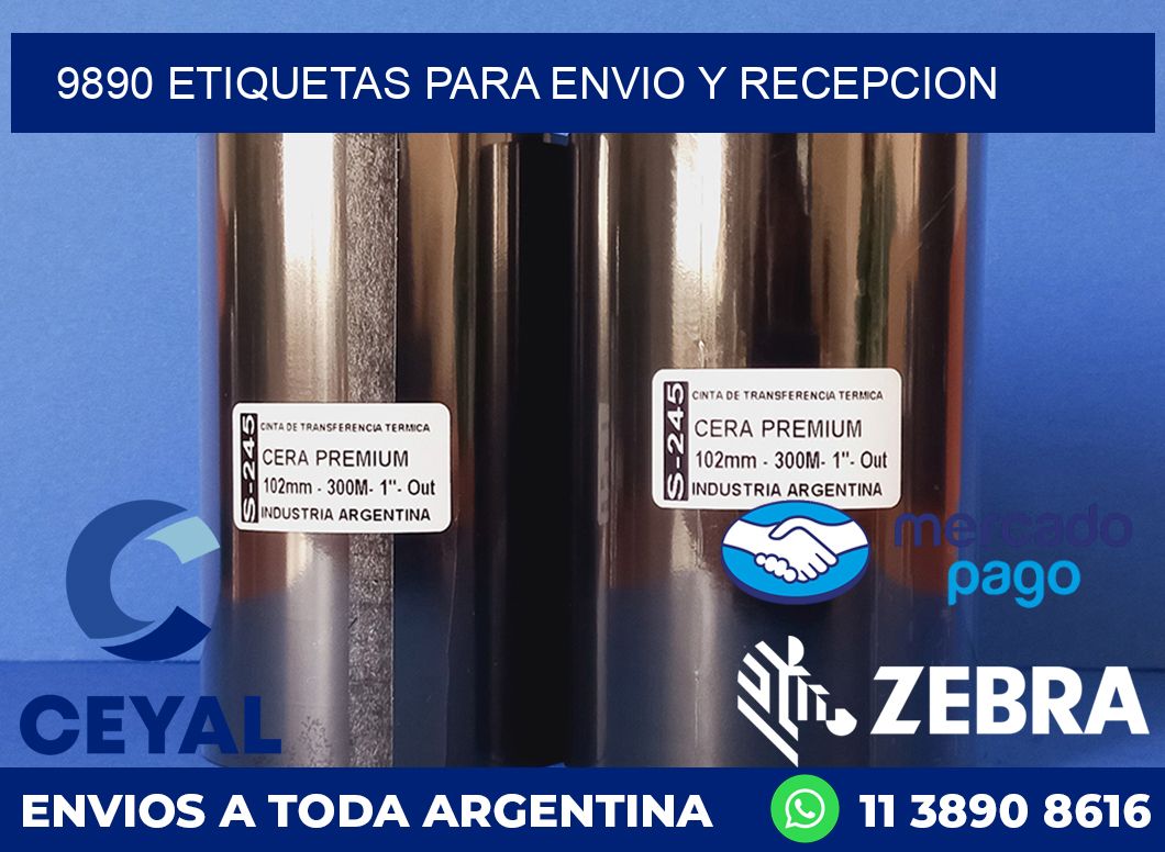 9890 ETIQUETAS PARA ENVIO Y RECEPCION