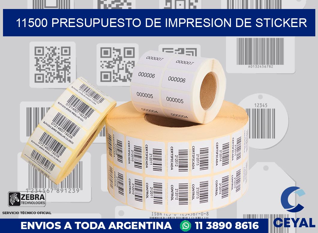 11500 PRESUPUESTO DE IMPRESION DE STICKER