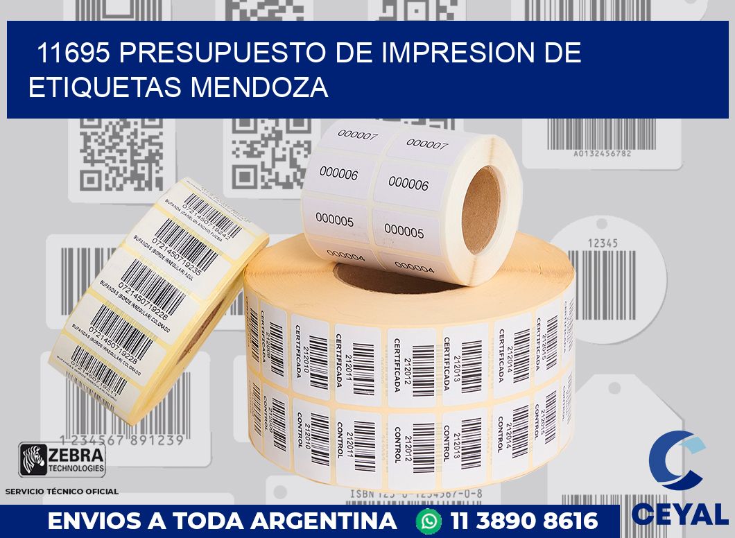 11695 PRESUPUESTO DE IMPRESION DE ETIQUETAS MENDOZA