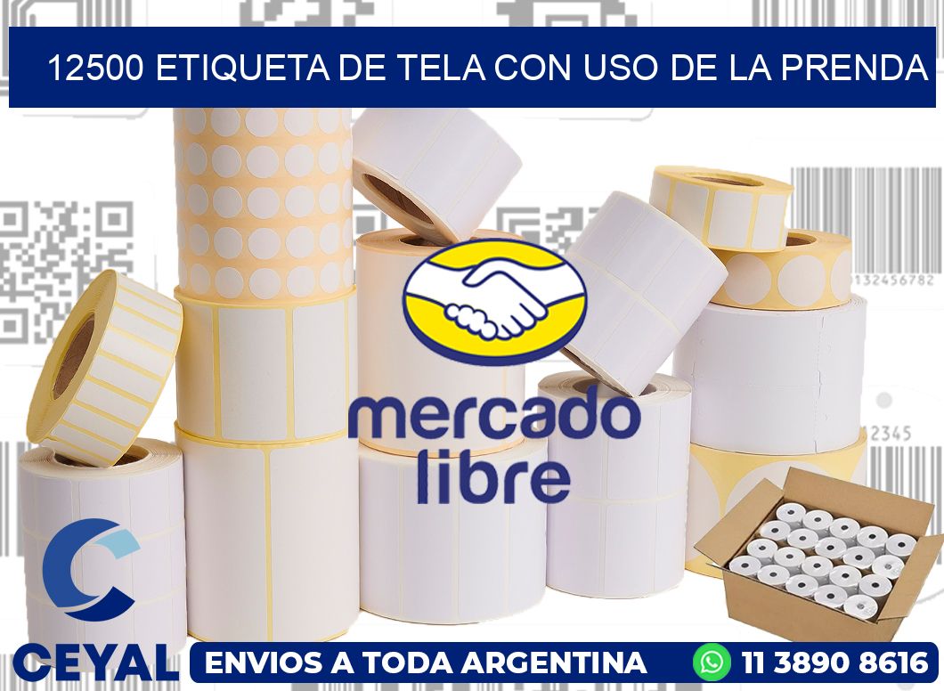 12500 ETIQUETA DE TELA CON USO DE LA PRENDA