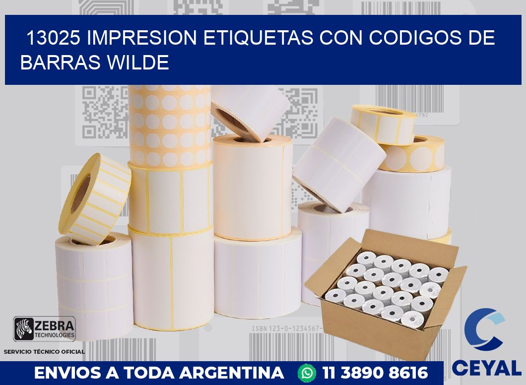 13025 IMPRESION ETIQUETAS CON CODIGOS DE BARRAS WILDE