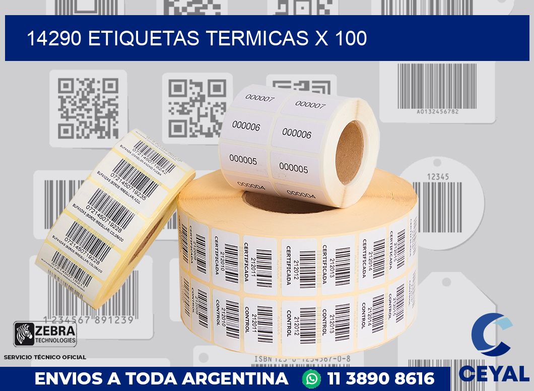 14290 etiquetas termicas x 100