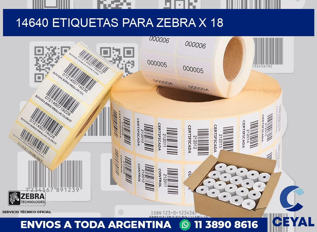 14640 etiquetas para zebra x 18