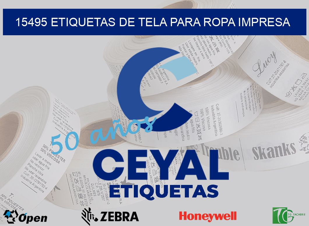 15495 ETIQUETAS DE TELA PARA ROPA IMPRESA