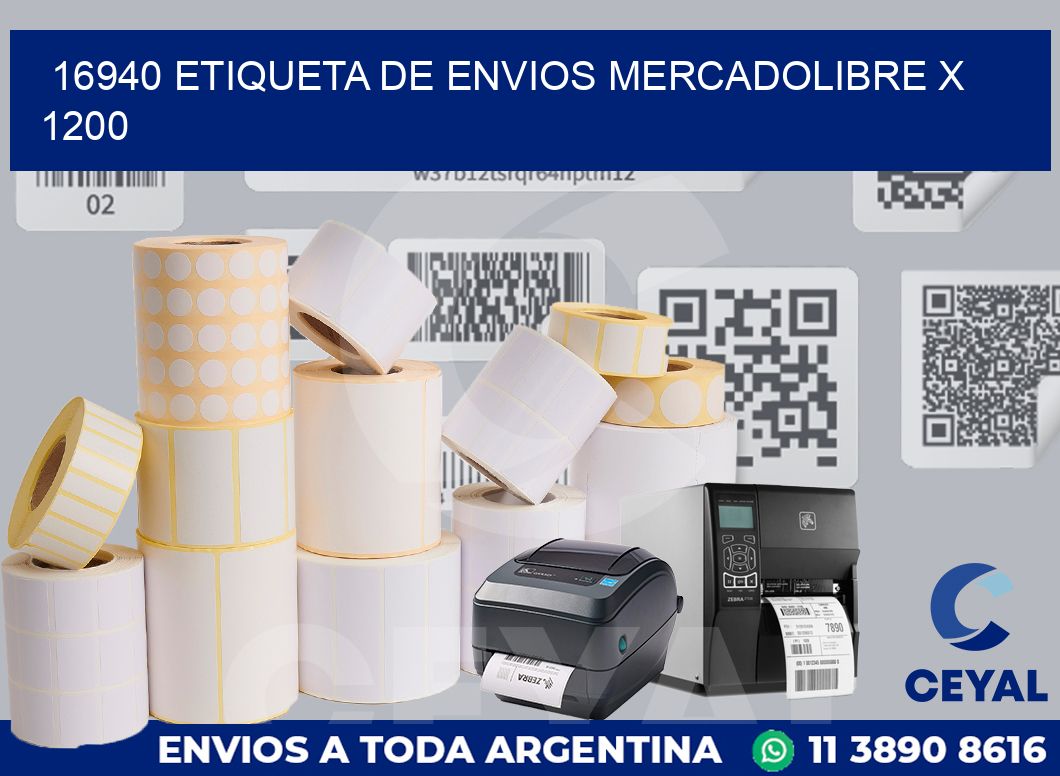 16940 etiqueta de envios mercadolibre x 1200