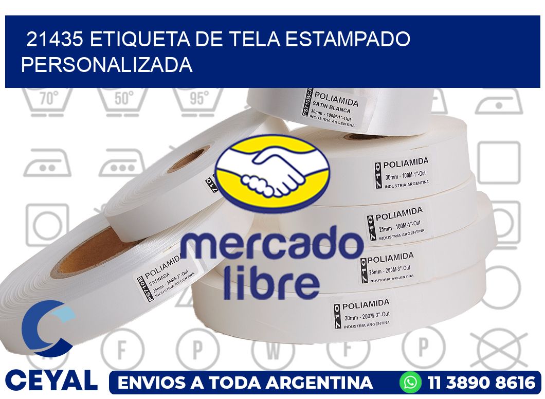 21435 ETIQUETA DE TELA ESTAMPADO PERSONALIZADA