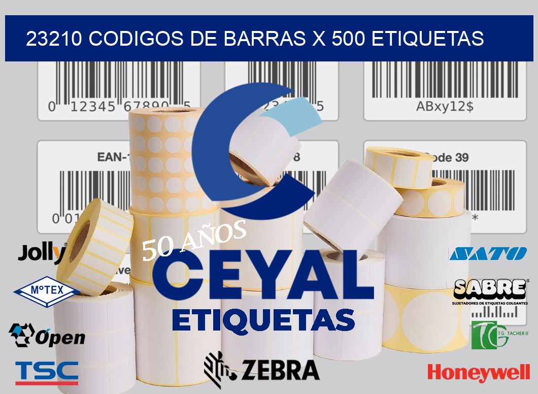 23210 codigos de barras x 500 etiquetas