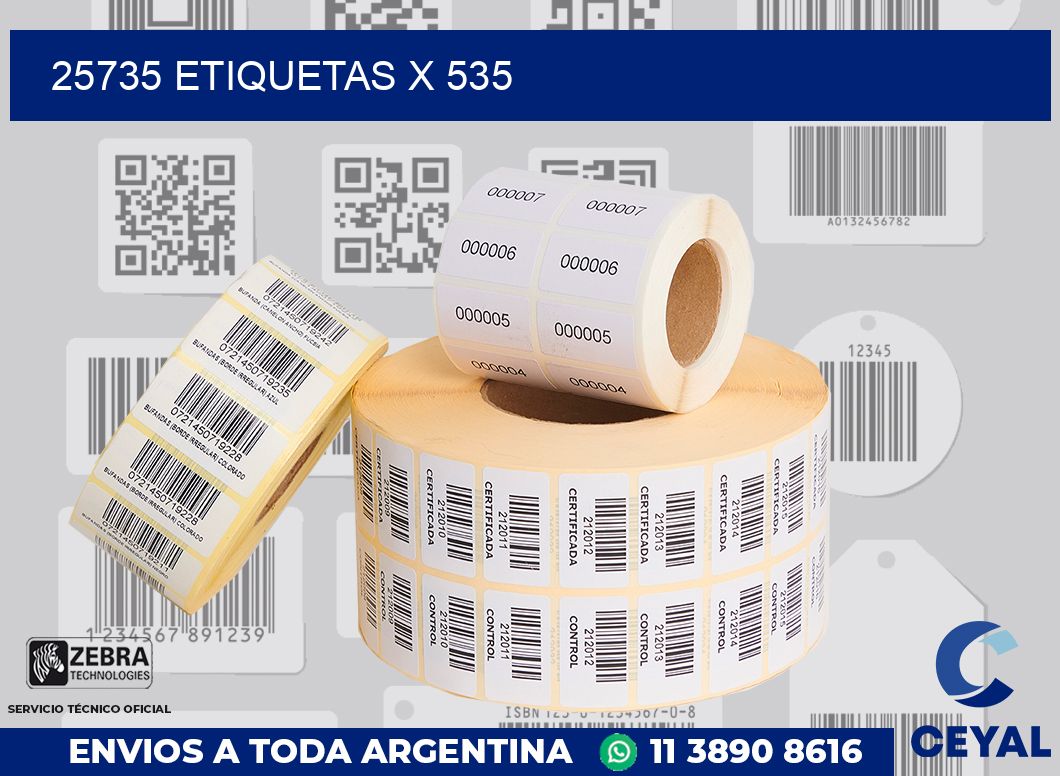 25735 Etiquetas x 535