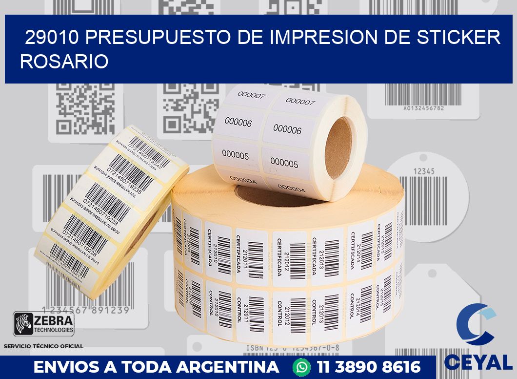 29010 PRESUPUESTO DE IMPRESION DE STICKER ROSARIO