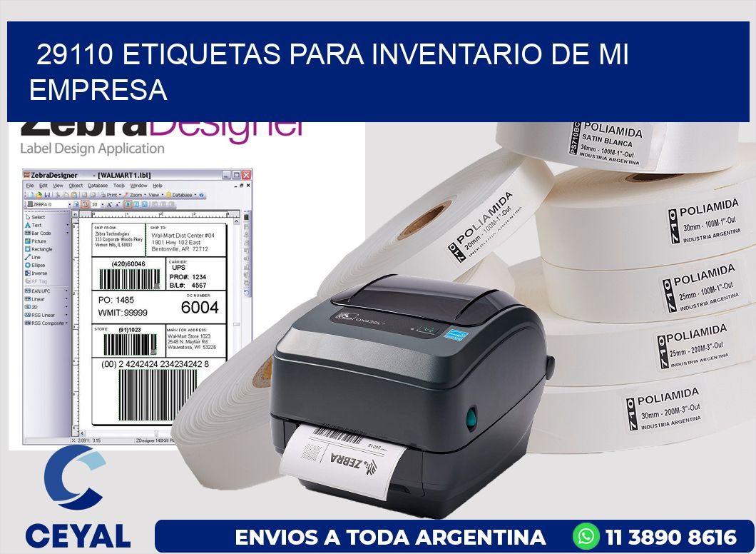 29110 ETIQUETAS PARA INVENTARIO DE MI EMPRESA