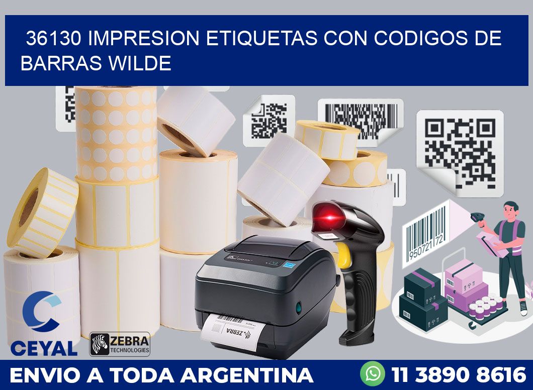 36130 IMPRESION ETIQUETAS CON CODIGOS DE BARRAS WILDE