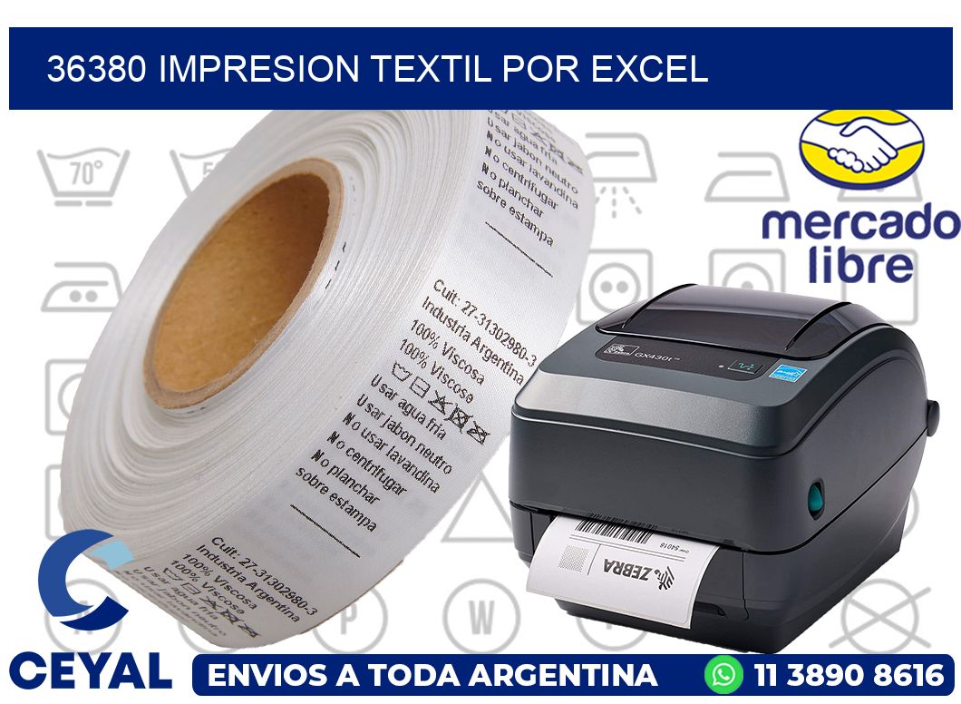 36380 IMPRESION TEXTIL POR EXCEL