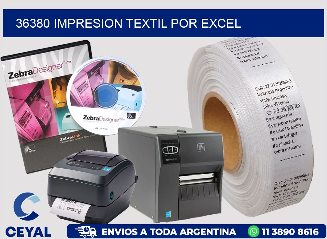 36380 IMPRESION TEXTIL POR EXCEL