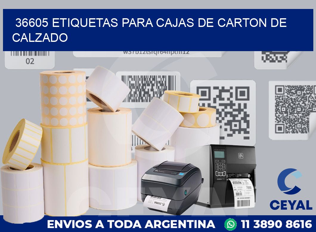 36605 ETIQUETAS PARA CAJAS DE CARTON DE CALZADO