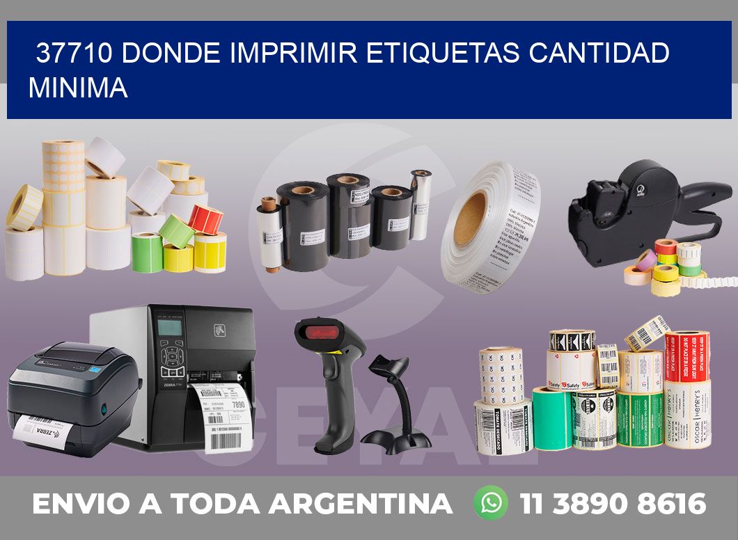 37710 DONDE IMPRIMIR ETIQUETAS CANTIDAD MINIMA