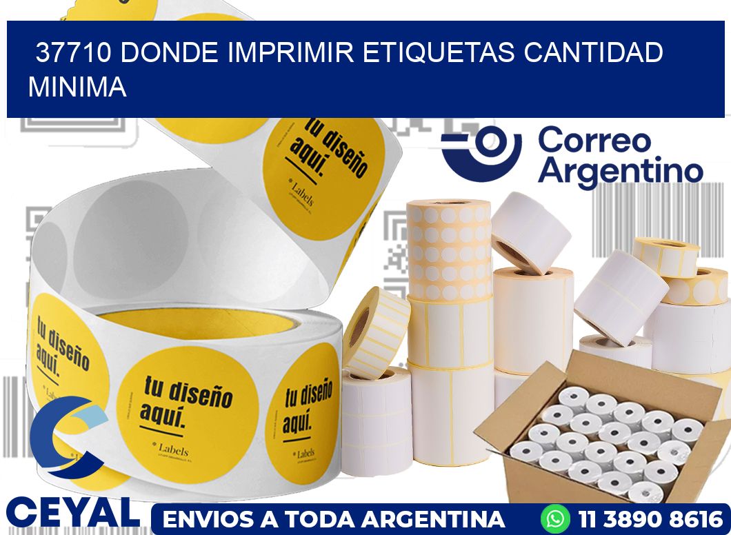 37710 DONDE IMPRIMIR ETIQUETAS CANTIDAD MINIMA