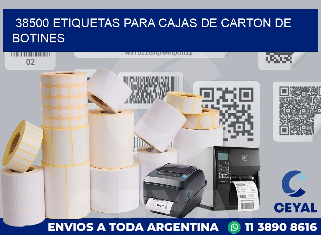 38500 ETIQUETAS PARA CAJAS DE CARTON DE BOTINES