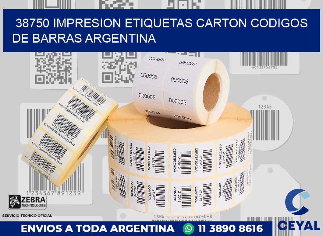 38750 IMPRESION ETIQUETAS CARTON CODIGOS DE BARRAS ARGENTINA